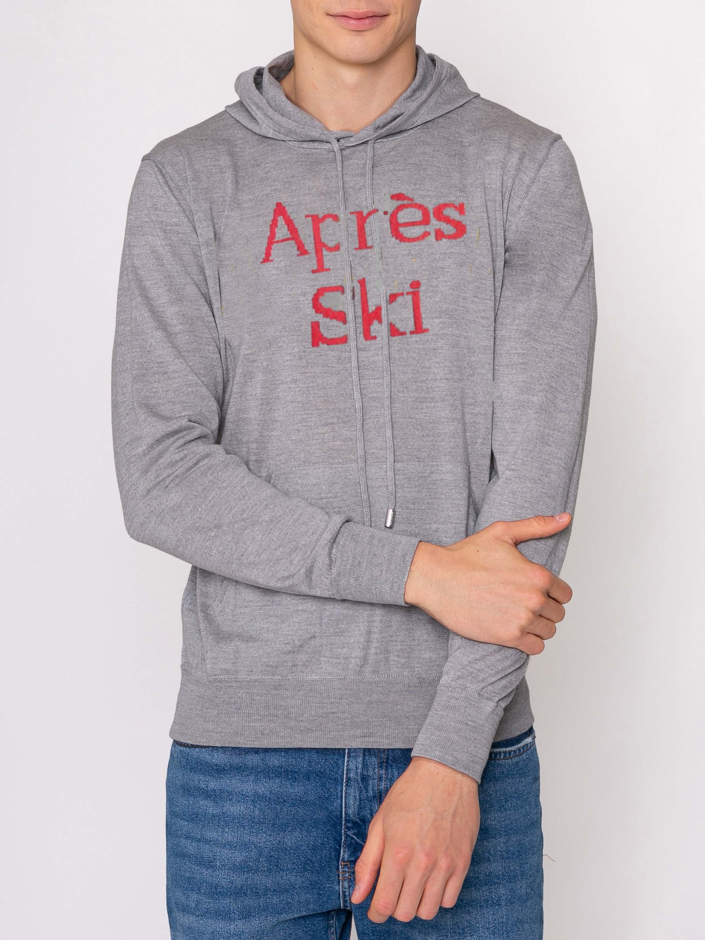 Jersey de après-ski con capucha, de mezcla de cachemir.