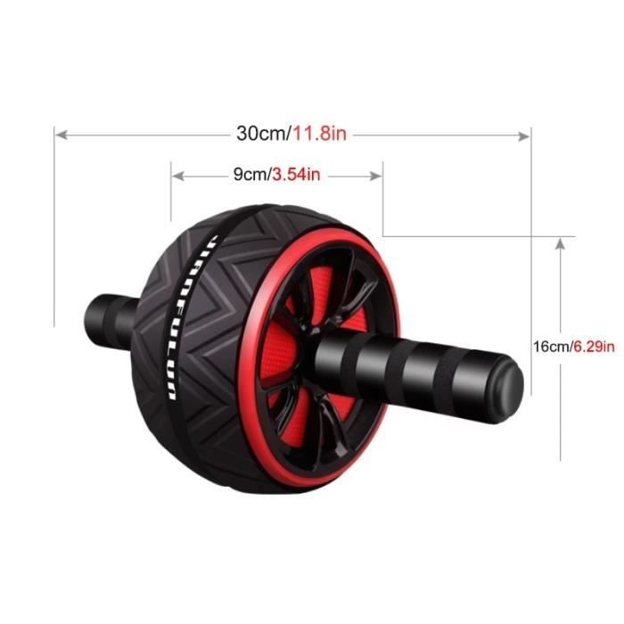 Buikspierwiel, Ab Roller Wheel, Buikspieroefenwiel, Fitnesswiel voor thuisgym en krachttrainingapparatuur, Geel