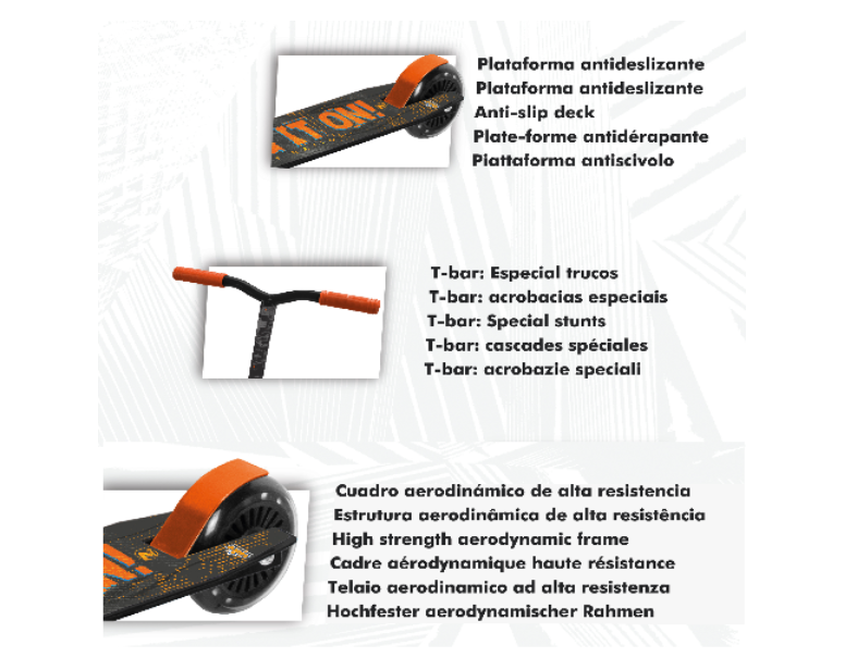 Ryder Wild Bull Freestyle Nerf 2-wielscooter (3299)