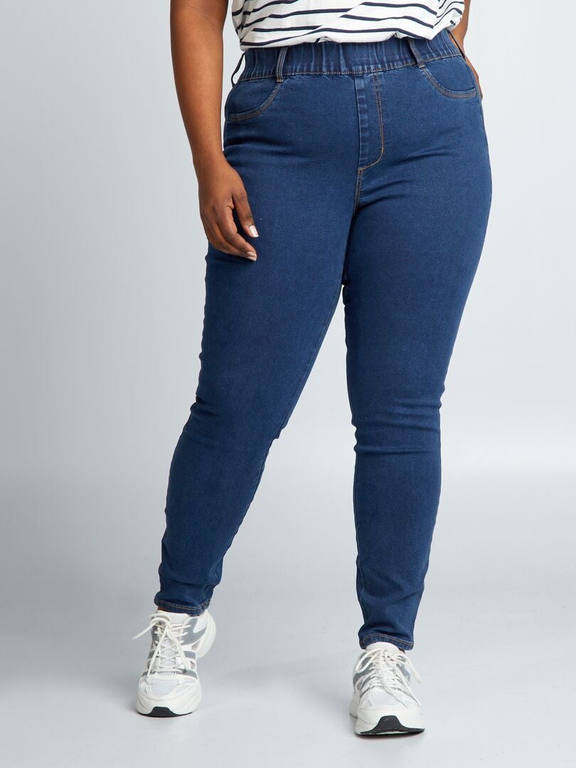 Calça Jeggings Regular Stretch de Cintura Alta - AZUL