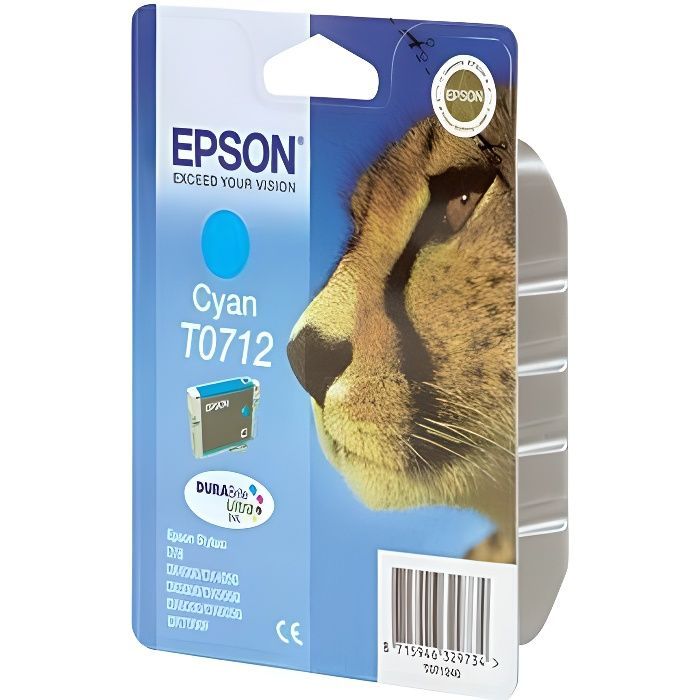 Cartucho de tinta cian EPSON T0712 - Cheetah (C13T07124012)