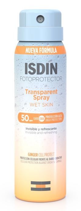 Skaidrus purškiamas apsauginis kremas nuo saulės drėgnai odai SPF 50 Apsauga nuo saulės vaistinėje