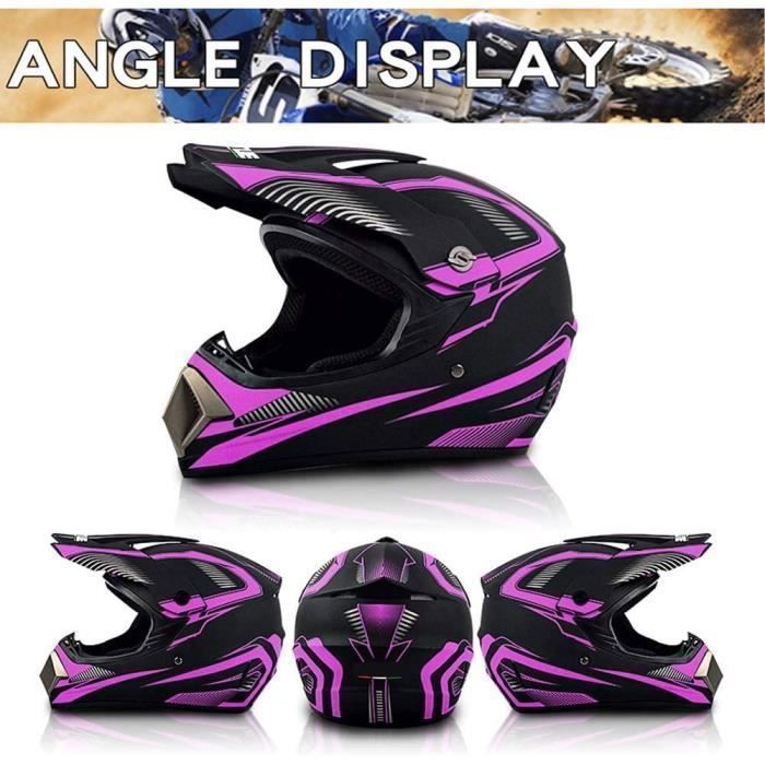 RUMOCOVO® Motocrosshelm voor jongens en meisjes, motorcrosshelmset met bril, handschoenen en masker, sportieve motorhelm