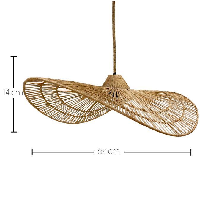 Abat jour naturel seul MARBELLA H14cm
