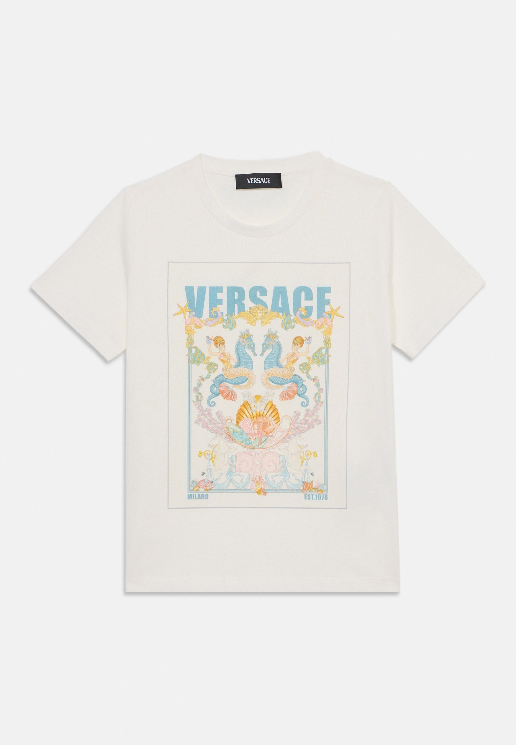 Versace CORAL THEATRE POSTCARD PRINT UNISEX - T-shirt met print - wit/multicolor