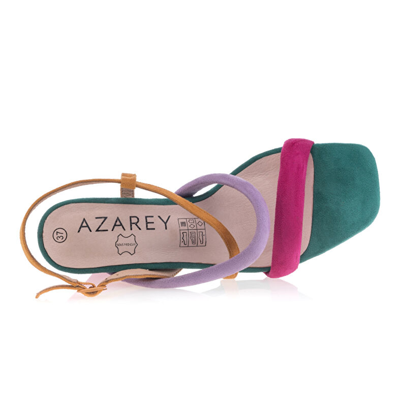 Sandalias multicolor para mujer / Zapatos de punta abierta