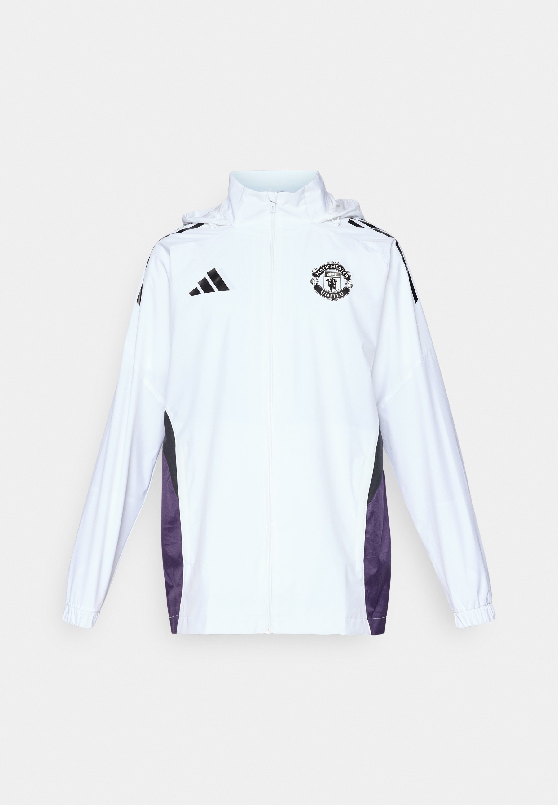 adidas Performance MANCHESTER UNITED 25/26 COMPETITION ALL WEATHER JACKET - Clubkleding - wit/aurora plum/zwart