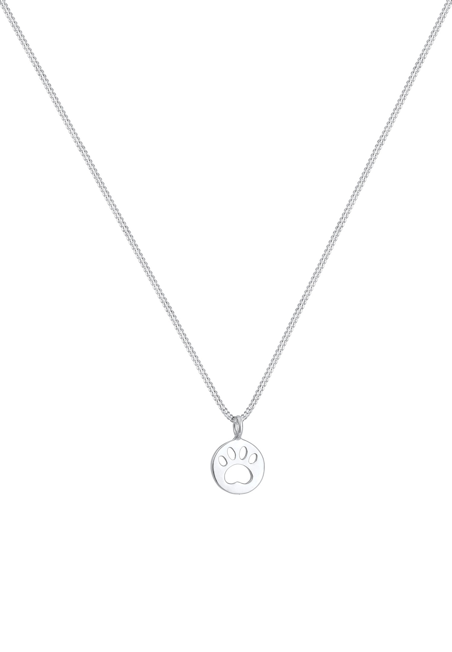 Elli Pendentif Pattes d'enfants Chat Chien Assiette ludique en argent sterling 925