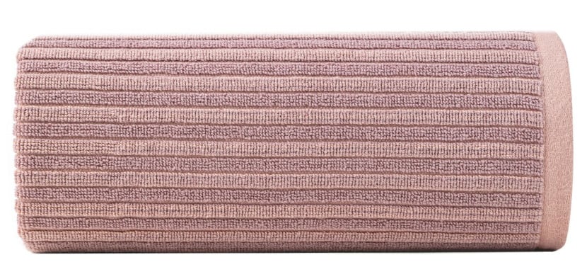 Ręcznik Avinion 50x90 pudrowy frotte z bordiurą w pasy 500 g/m2
