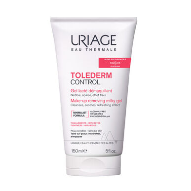 Uriage Toléderm Control Gel Lacté Démaquillant Gel Cleanser Meikinpoistoaine rauhoittava 100 ml 100 ml