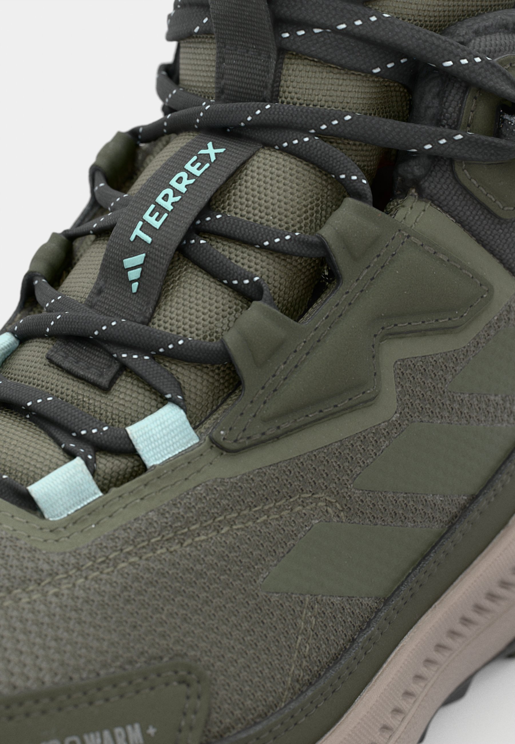 Adidas Terrex ANYLANDER CLIMAWARM - Stivali invernali - verde oliva/nero cargo/semi flash acqua