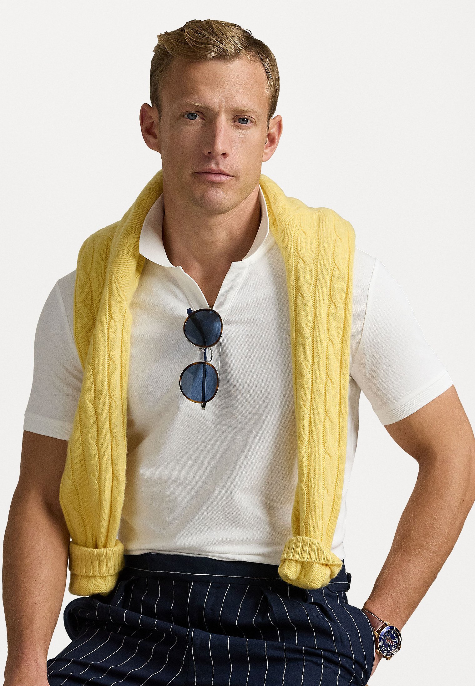 Polo Ralph Lauren CUSTOM SLIM FIT STRETCH - Poloshirt - wit