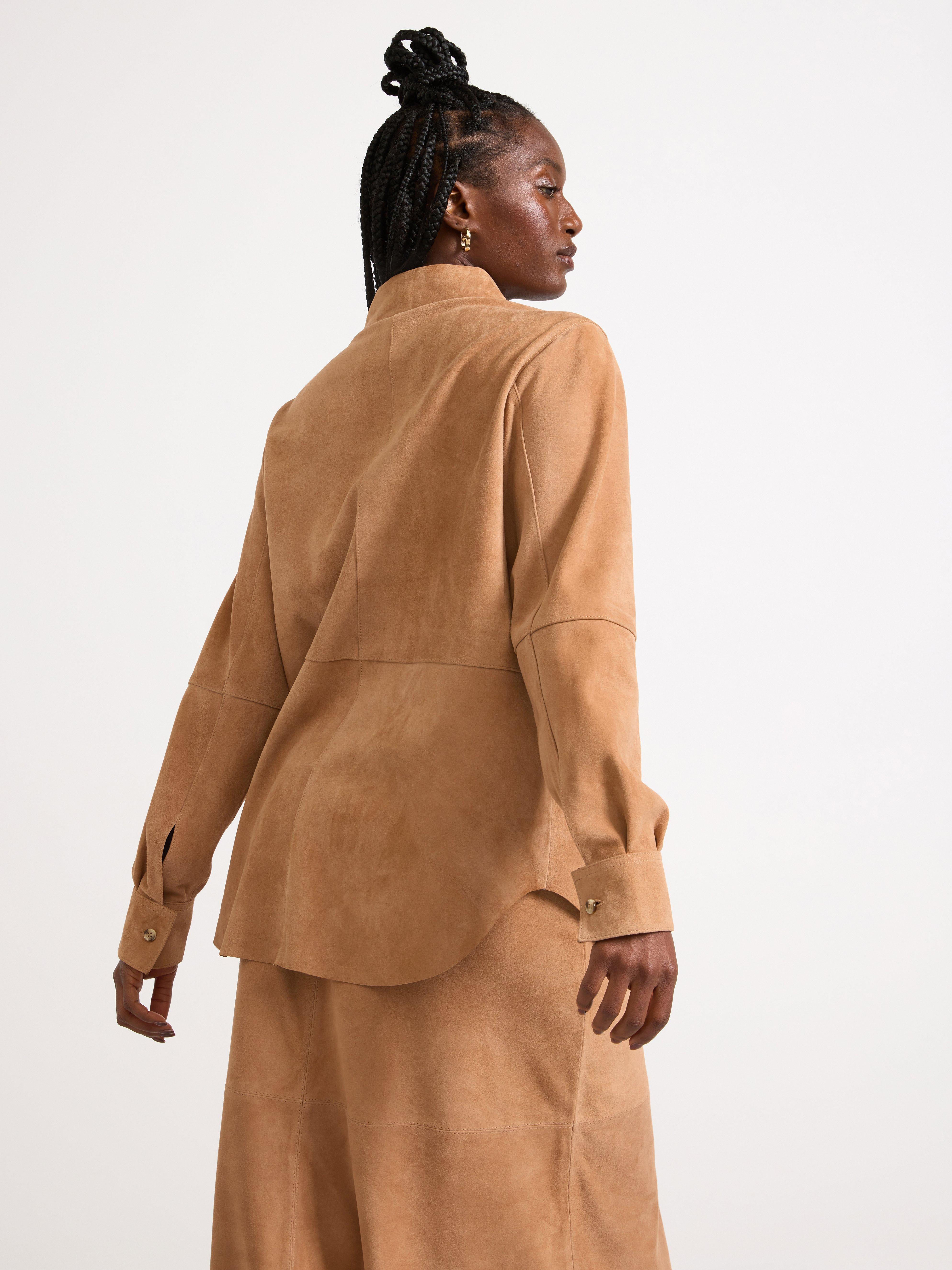 Camisa de ante beige