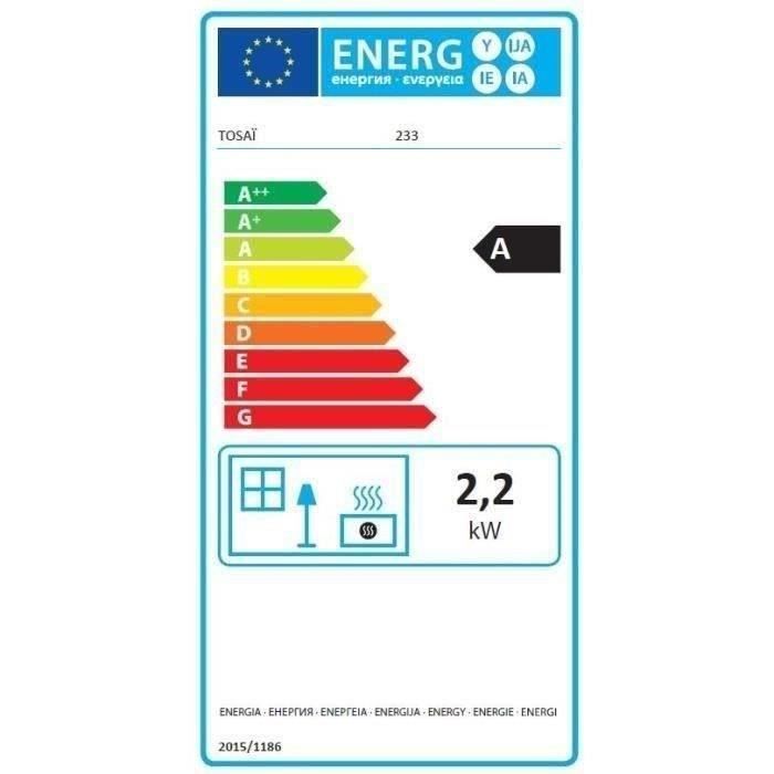 Petroleumkachel met lont - TOSAÏ 233 - 2200 W - Oppervlakte 19 m2