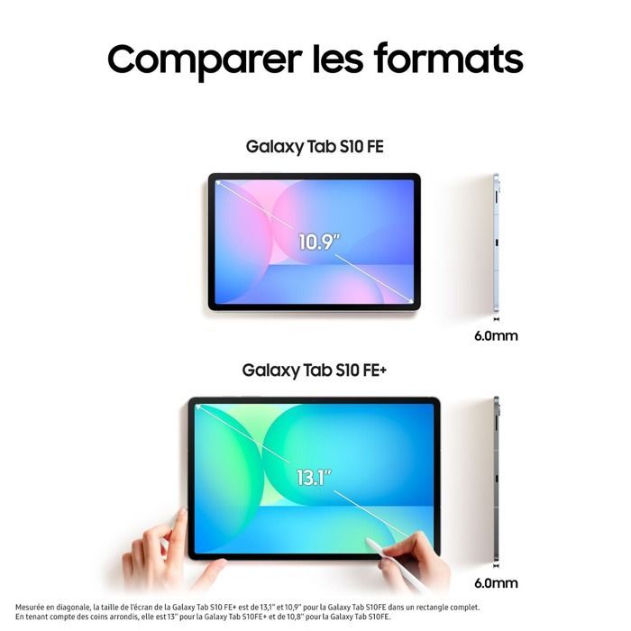 Touchscreen tablet Samsung Galaxy Tab S10FE 10.9'' 12GB 256GB WIFI GRAY