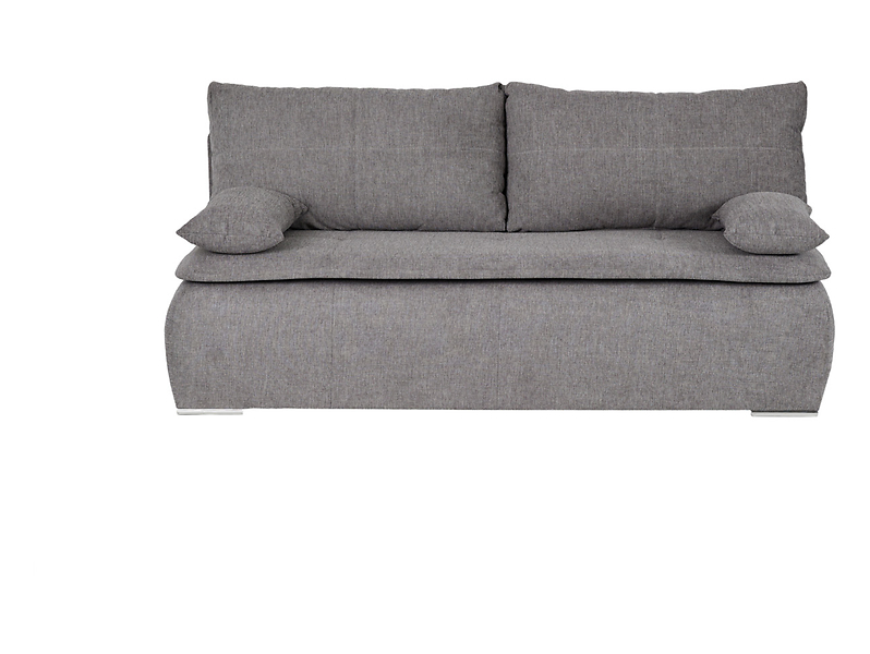 Sofa trzyosobowa Janet z funkcją spania i pojemnikiem plecionka szara