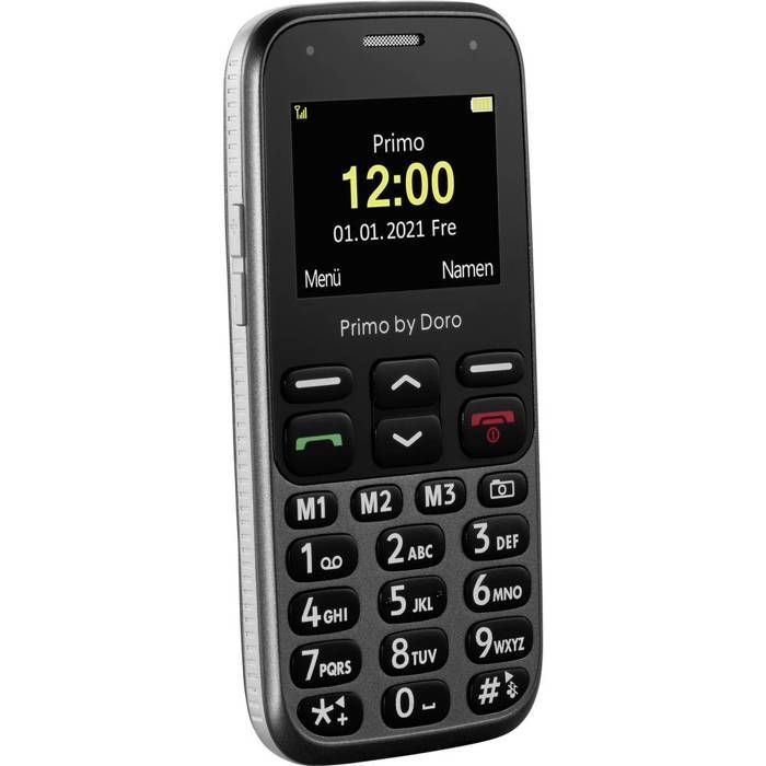 Primo by DORO 218 Téléphone portable pour séniors Touche SOS noir