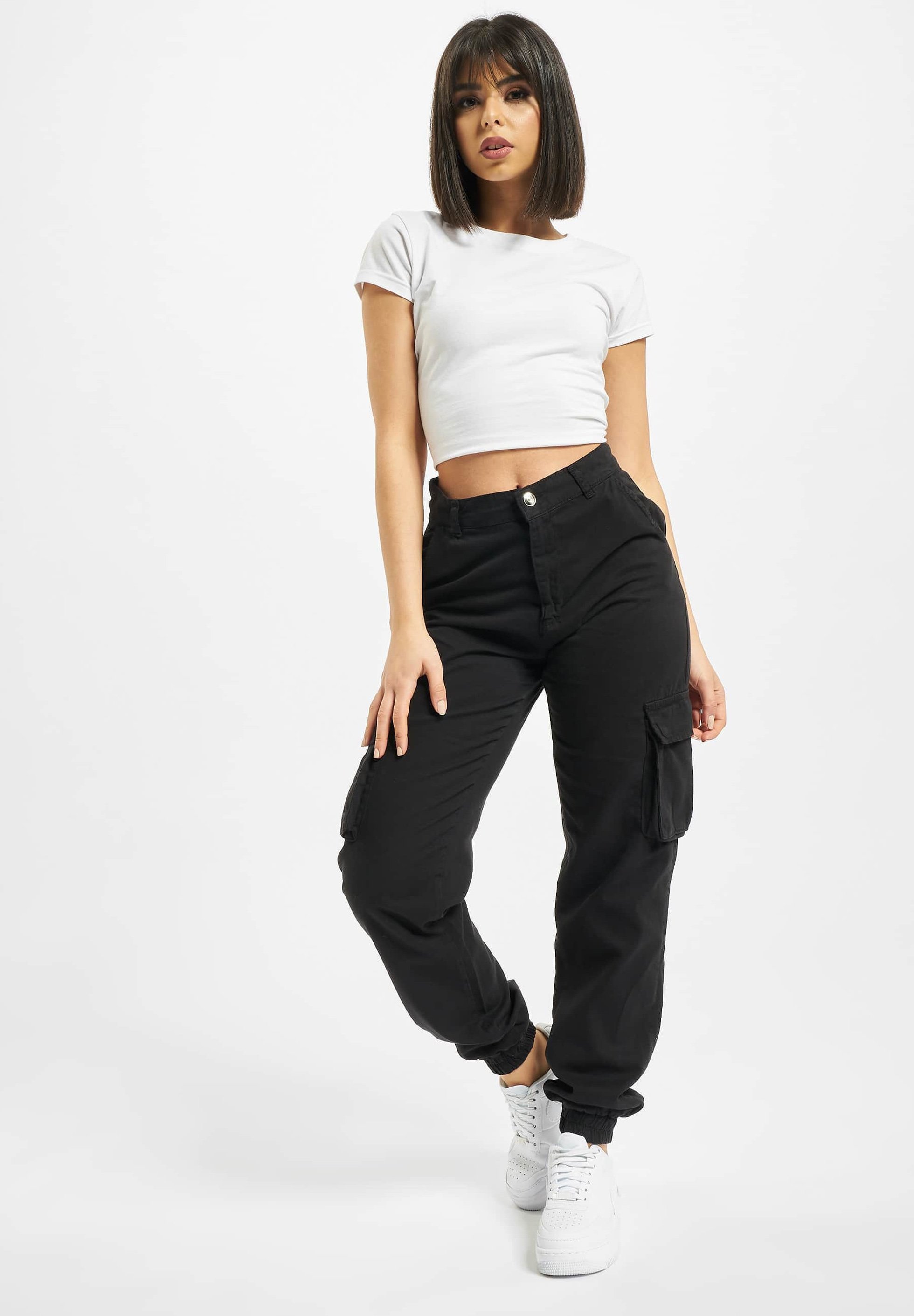 DEF RUBY - Pantalon cargo - noir