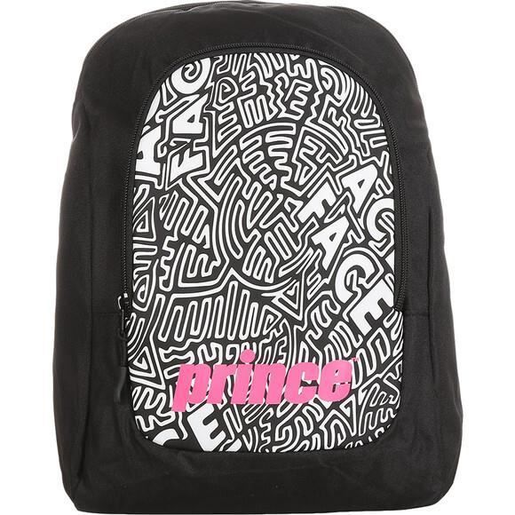 Sac à dos enfant Prince Noir/Rose - 2 compartiments, bretelles réglables, 30×16×35.6 cm
