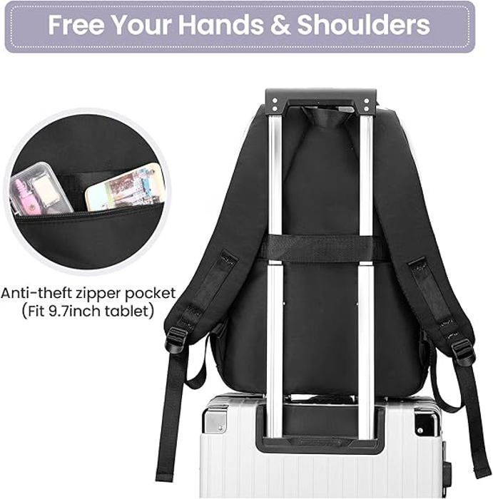 Girls' Primary School Bag, Fashionable School Bag for Boys and Girls Ages 8-16, Multi-Pocket School Bag for Teenagers, College Backpack