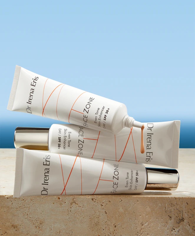 Dr. Irena Eris Face Zone tonēts pretgrumbu krēms ar vienmērīgu ādas toni SPF 50+