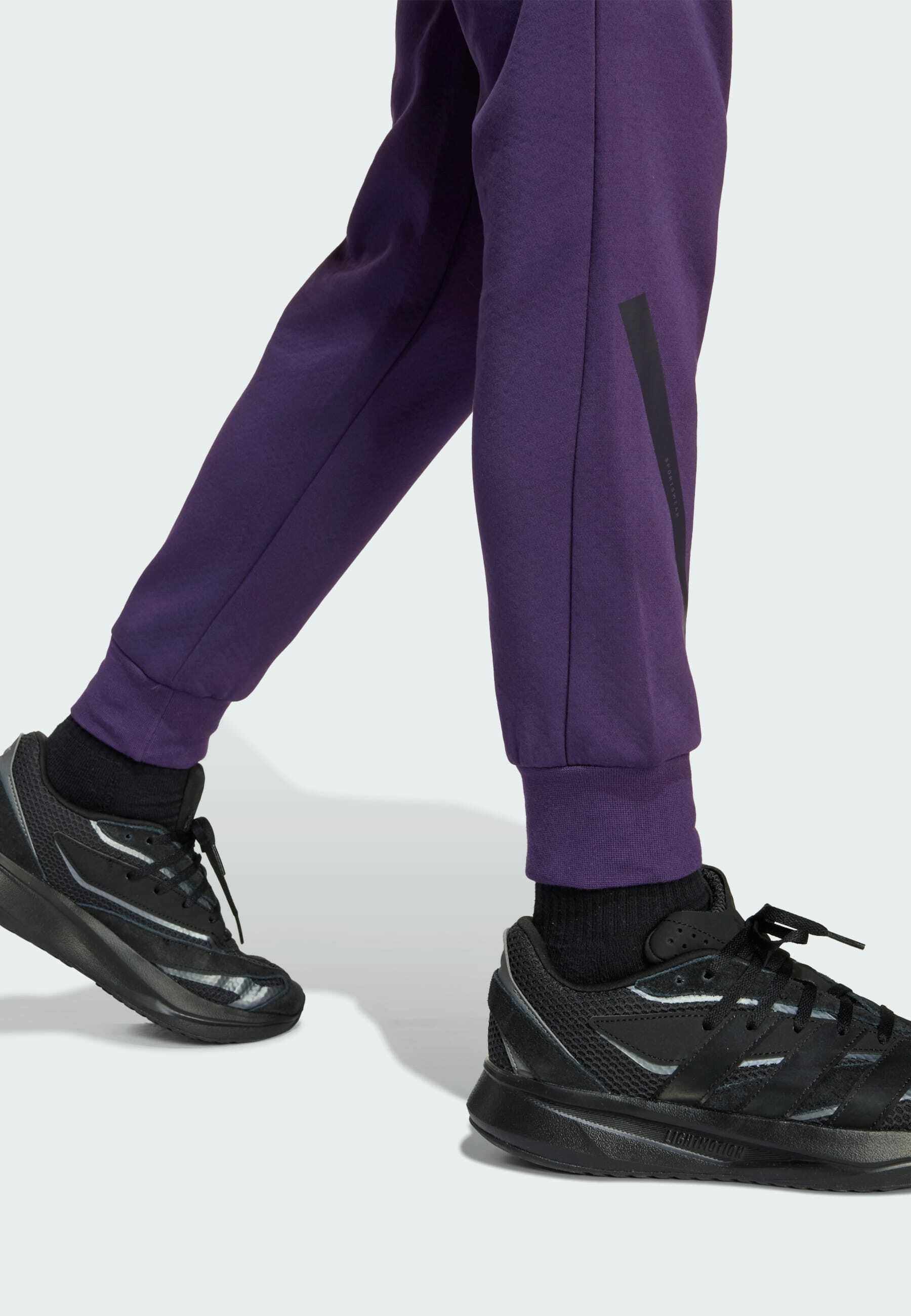 adidas Performance JUNIOR - Bas de survêtement - prune aurore, noir aurore