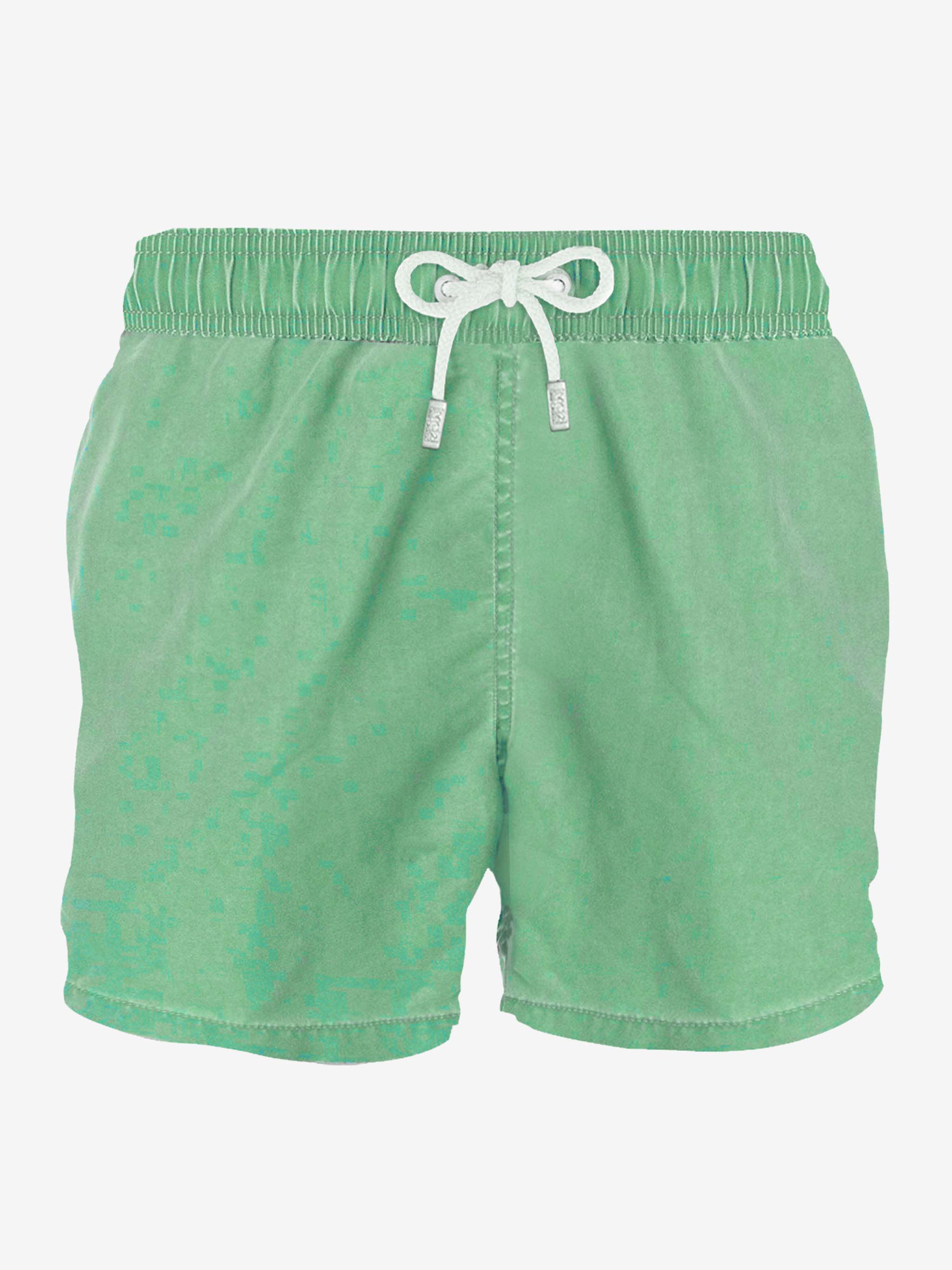 Heren zwempak in felgroen met een vervaagde look