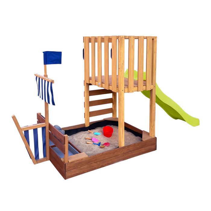 Zona de juegos - AXI - Vicky - Madera de cicuta - Tobogán de 175 cm - Arenero incluido