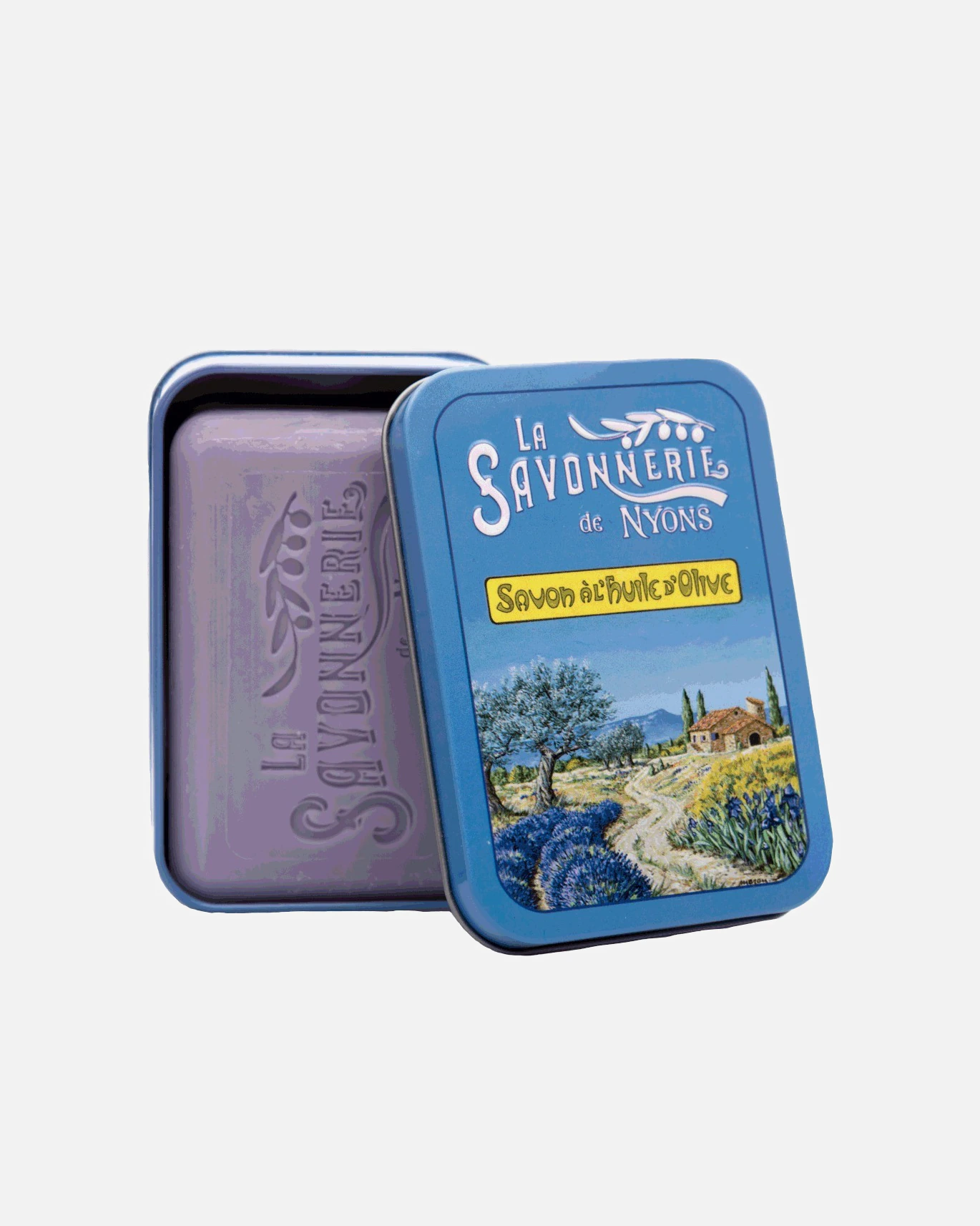 La Savonnerie de Nyons Savon 200g Lavande et Boîte Métal Paysage