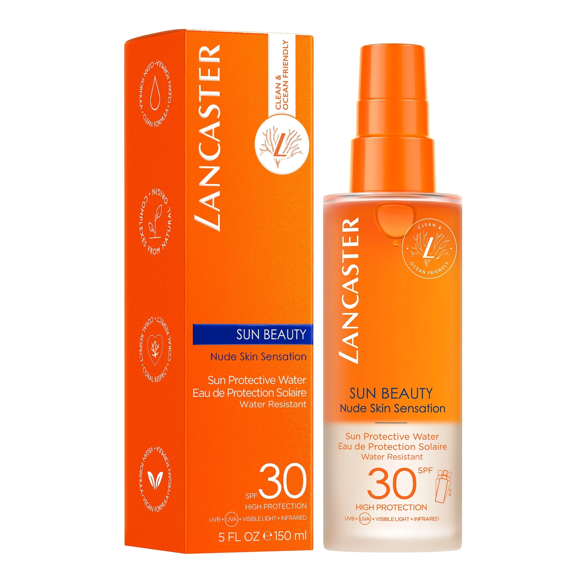 Napvédő arc- és testápoló SPF30 napvédő víz 150 ml - Lancaster