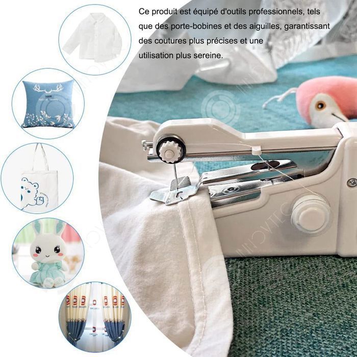 INN machine a coudre portable avec de riches accessoires pour couture rapide et artisanat de couture mini sans fil machine a coudre