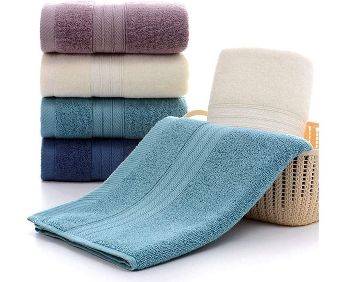 Bath towels - Set of 4 - 100% Cotton - Absorbent - Quick-drying