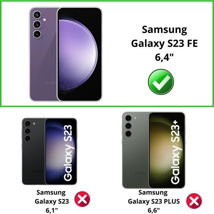 Shockproof case - Phonillico - Samsung Galaxy S23 FE - Soft silicone - 2 tempered glass screen protectors - Reinforced protection