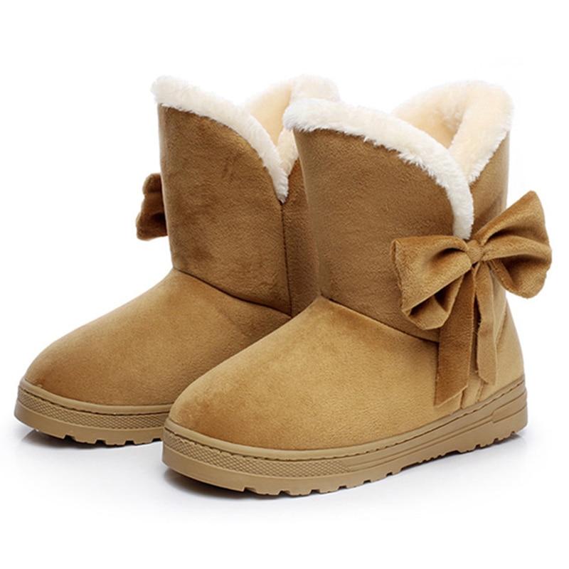 Damskie buty zimowe, ocieplane, pluszowe, zamszowe, płaskie, wsuwane, do kostki, śniegowce, buty damskie, modne, na platformie, czarne