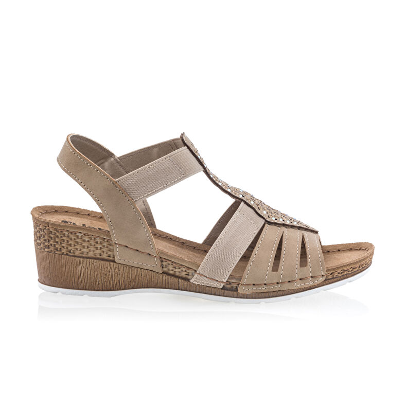 Beige damessandalen / open teenschoenen