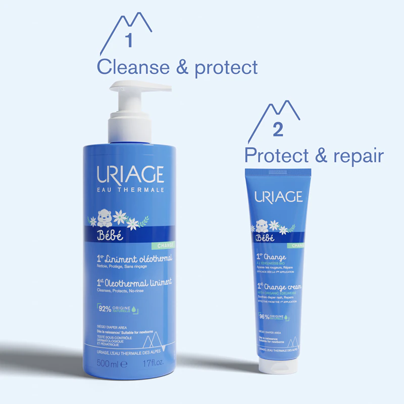 Uriage Bébé 1st Change Cream: creme hidratante e protetor contra assaduras.