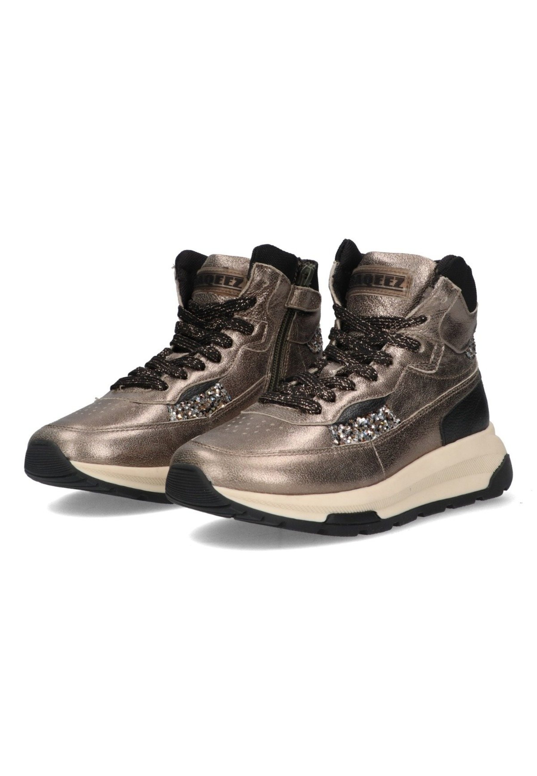 Braqeez Hoge sneakers - goud