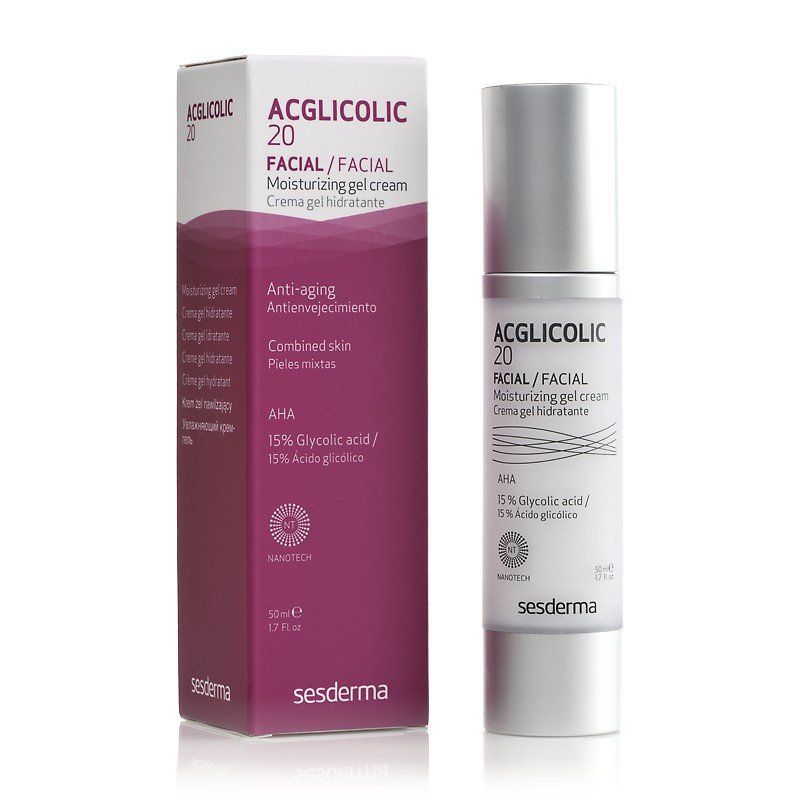 „Acglicolic 20“ drėkinamasis gelinis kremas Parafarmaciniai veido drėkikliai