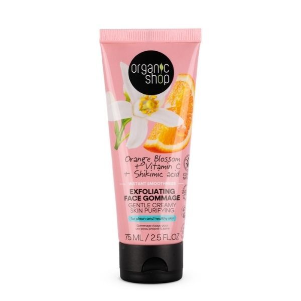 Okamžitá hladká gomáža s pomarančovým kvetom Organic Shop 75 ml