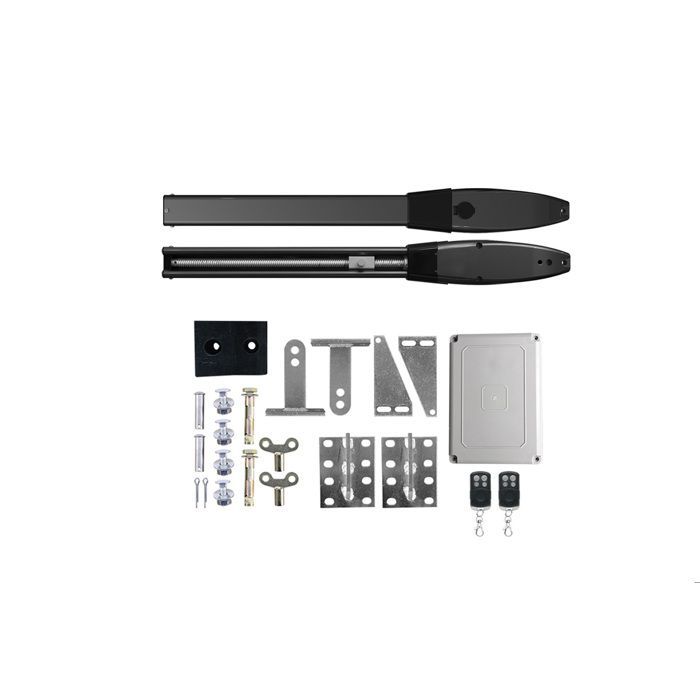 Schwingtor- und Motorisierungsset – Casanoov – VOGEL – 3,5 m, H. 161 cm – Grau – Aluminium / HIKER B200 Motorisierung