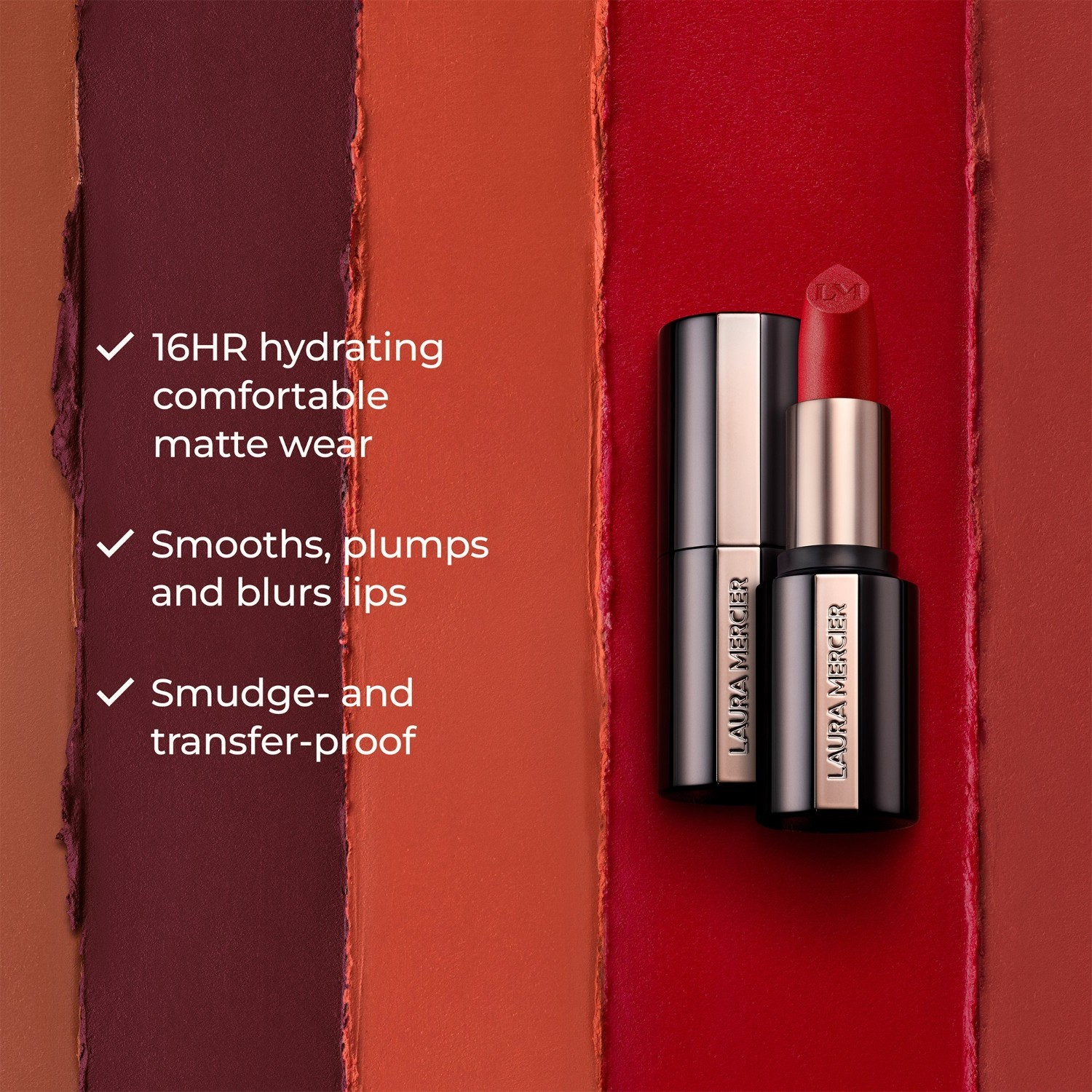 Matný rúž Laura Mercier Lippenstift Caviar Smoothing Matte - 3,8 g