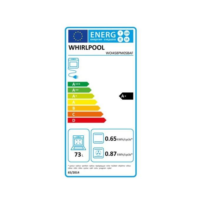 Whirlpool Einbaubackofen 73 l 60 cm Pyrolyse + Hydrolyse - WOI4S8PM0SBAF