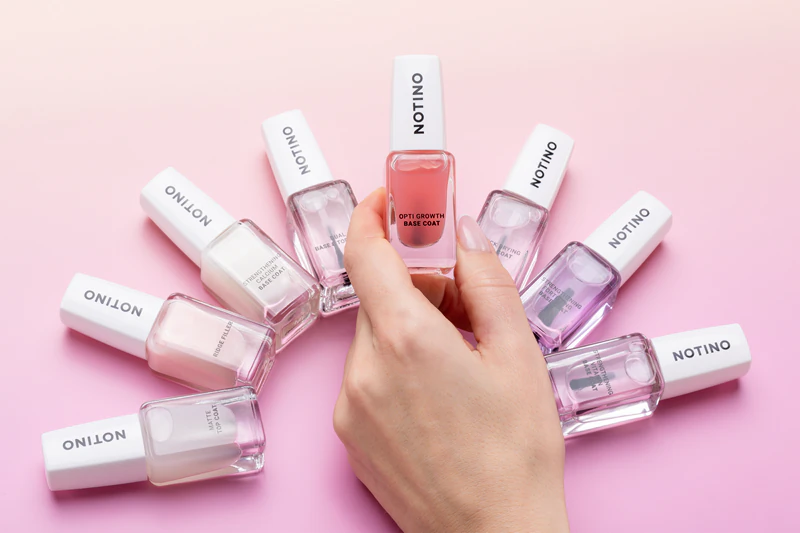 Notino Nail Care Opti Growth Base Coat vyživujúci lak na nechty, ktorý podporuje rast nechtov