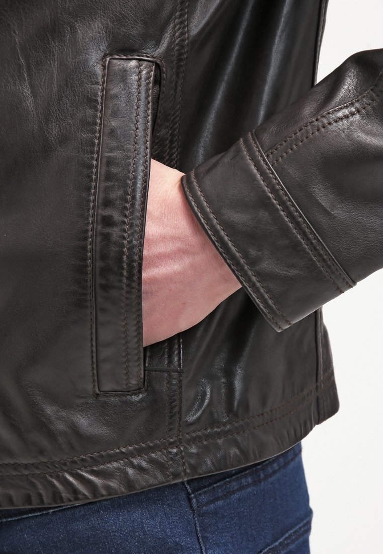 Strellson Sportswear leren jas - bruin