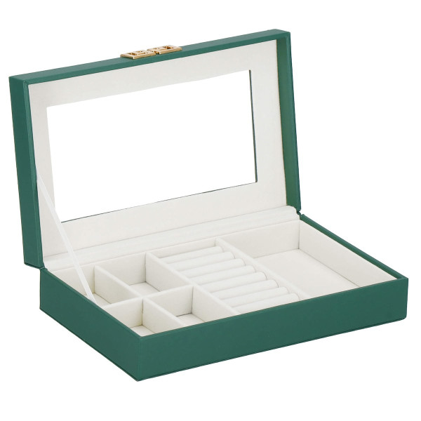 Szkatułka na biżuterię 23,5x14x5,5 cm ekoskóra organizer