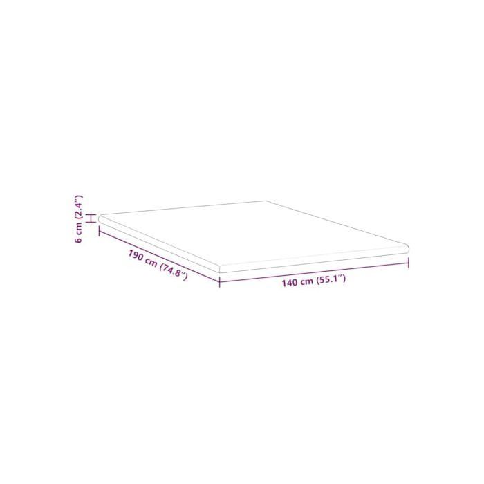 Cubrecolchón de espuma - vidaXL - 140x190x6 cm - Blanco - Tejido jacquard - Comodidad óptima - Soporte en los bordes