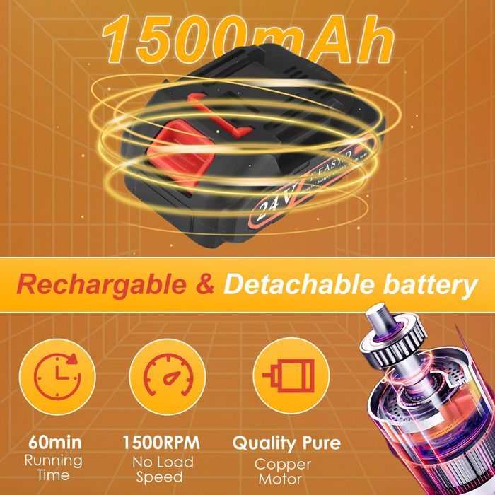 Cortacésped inalámbrico 2 en 1 con 2 baterías de 1500 mAh, cortasetos eléctrico con 2 cuchillas y tijeras para podar setos.