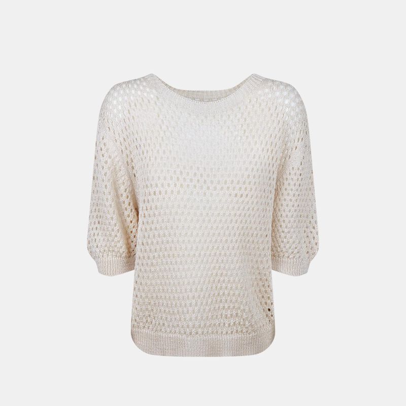 Koszula damska z krótkim rękawem i perforacją