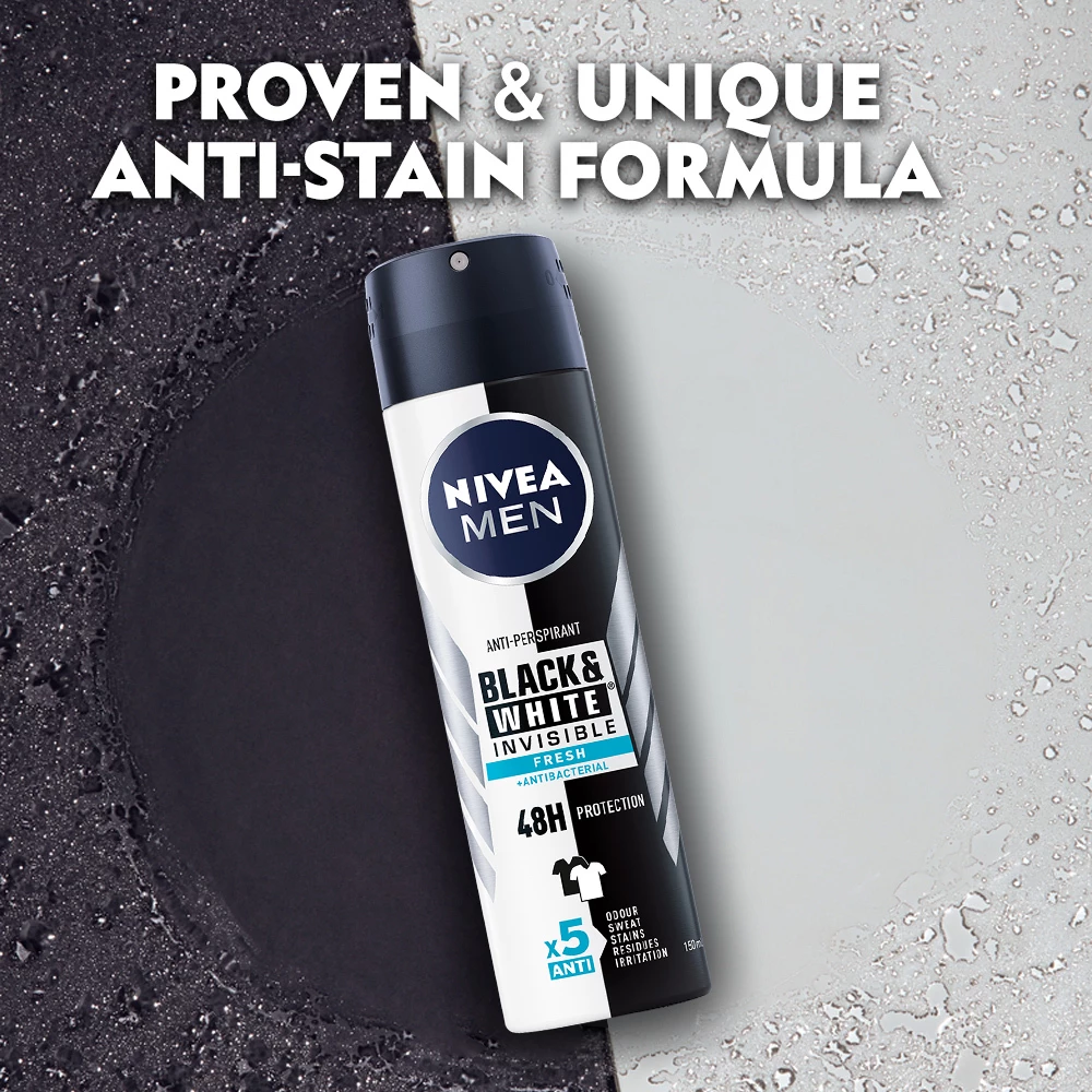 Spray proaspăt Black & White 150 ml - NIVEA