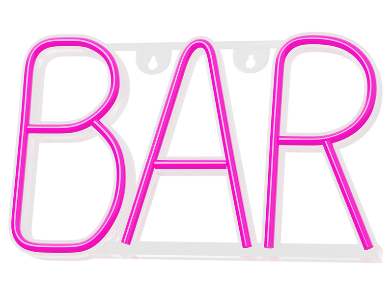 Kinkiet neonowy Bar LED różowy